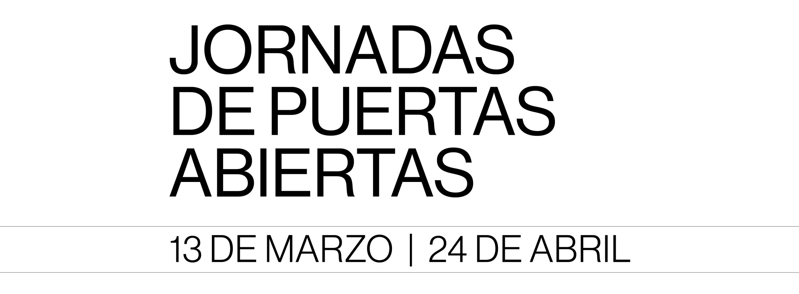 Imagen con texto: Jornada de puertas abiertas EASDO. 13 de marzo y 24 de abril de 2026